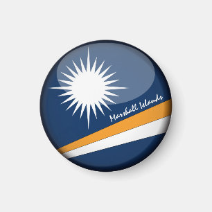 Marshall Islands flag & Oceania reis/sportfans Magneet