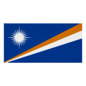 Marshall Islands Flag Perfect Poster (Voorkant)