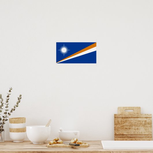 Marshall Islands Flag Poster (Keuken)