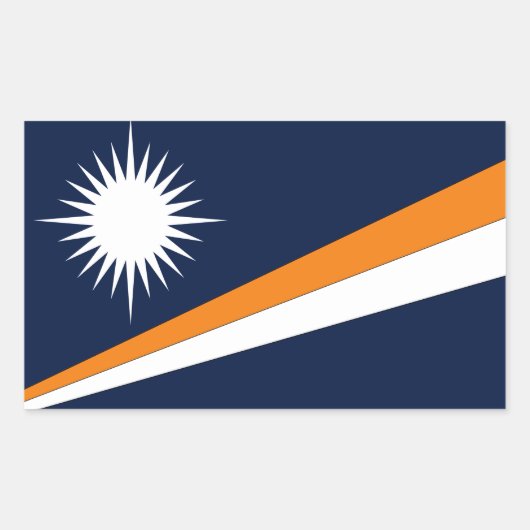 Marshall Islands Flag Rechthoekige Sticker (Voorkant)