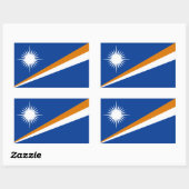 Marshall Islands Flag Rechthoekige Sticker (Vel)