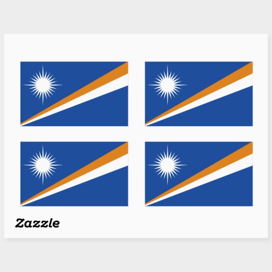Marshall Islands Flag Rechthoekige Sticker (Vel)
