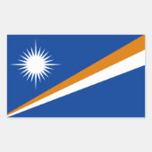 Marshall Islands Flag Rechthoekige Sticker (Voorkant)