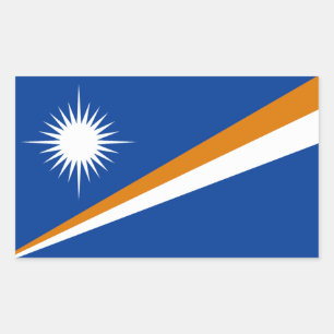 Marshall Islands Flag Rechthoekige Sticker