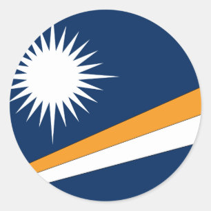 Marshall Islands Flag Ronde Sticker