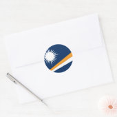Marshall Islands Flag Ronde Sticker (Envelop)