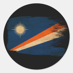 Marshall Islands Flag Ronde Sticker