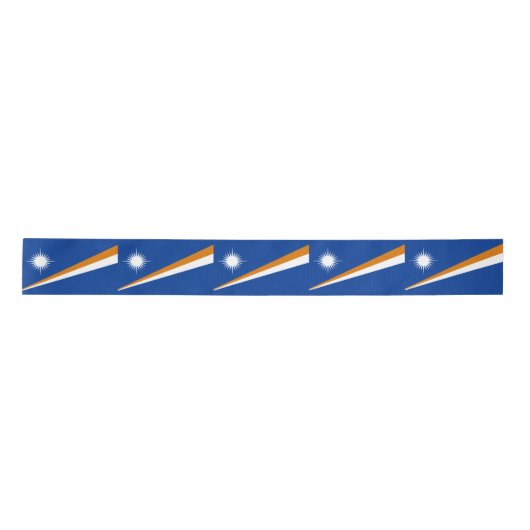 Marshall Islands Flag Satijnen Lint (Voorkant)