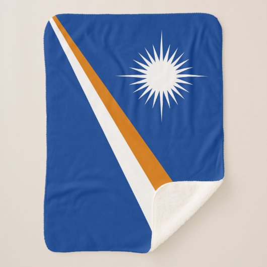 Marshall Islands Flag Sherpa Deken (Voorkant)