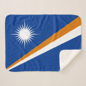 Marshall Islands Flag Sherpa Deken (Voorkant (horizontaal))