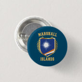Marshall Islands Flag Shield Ronde Button 3,2 Cm (Voorkant /achterkant)