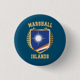 Marshall Islands Flag Shield Ronde Button 3,2 Cm
