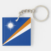 Marshall Islands Flag Sleutelhanger (Achterkant)