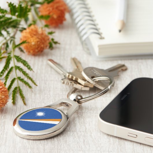 Marshall Islands Flag Sleutelhanger (Zijkant)