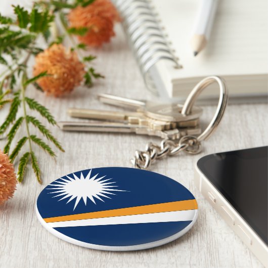 Marshall Islands Flag Sleutelhanger (Zijkant)
