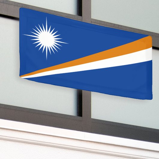 Marshall Islands Flag Spandoek (Buitenkant Gebouw)