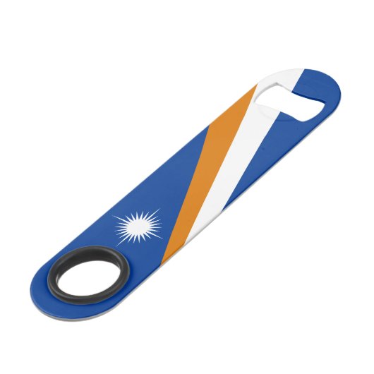 Marshall Islands Flag Speed Flessenopener (Achterkant Gekanteld)