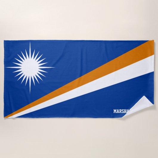 Marshall Islands Flag Splendid Patriotic Strandlaken (Voorkant)