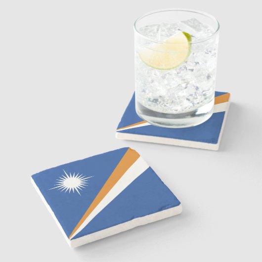Marshall Islands Flag Stenen Onderzetter (Zijkant)