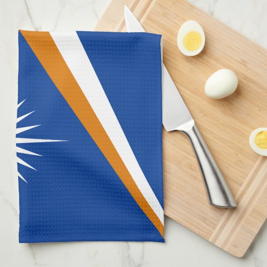Marshall Islands Flag Theedoek (Quarter Fold)