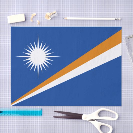 Marshall Islands Flag Tissuepapier (Craft)