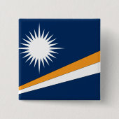 Marshall Islands Flag Vierkante Button 5,1 Cm (Voorkant)