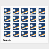Marshall Islands Flag Vierkante Sticker (Vel)