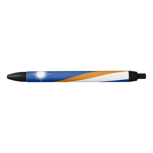 Marshall Islands Flag Zwarte Inkt Pen (Voorkant)