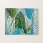 Marshall Islands Illustration Travel Art Vintage Legpuzzel (Horizontaal)