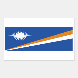 Marshall Islands/Marshallese vlag Rechthoekige Sticker