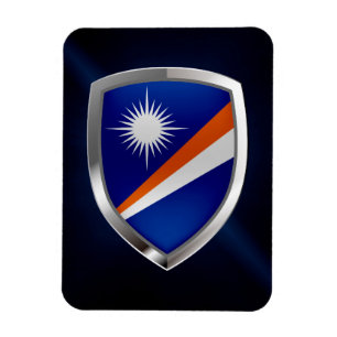 Marshall Islands Metallic Emblem Magneet