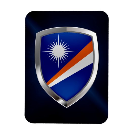 Marshall Islands Metallic Emblem Magneet (Verticaal)