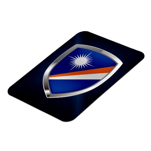 Marshall Islands Metallic Emblem Magneet (Linkerzijde)
