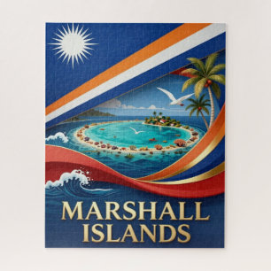 Marshall Islands Nationale Vlag Erfgoed Legpuzzel