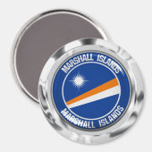 Marshall Islands Round Emblem Magneet (Voorkant / Achterkant)