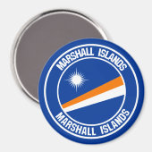 Marshall Islands Round Emblem Magneet (Voorkant / Achterkant)