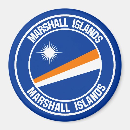 Marshall Islands Round Emblem Magneet (Voorkant)