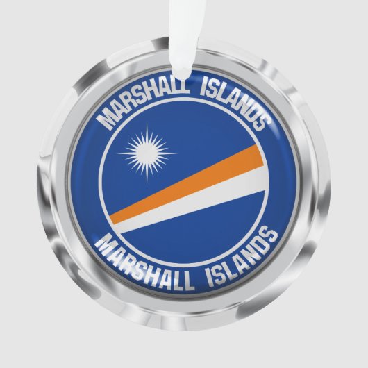 Marshall Islands Round Emblem Ornament (voorkant)