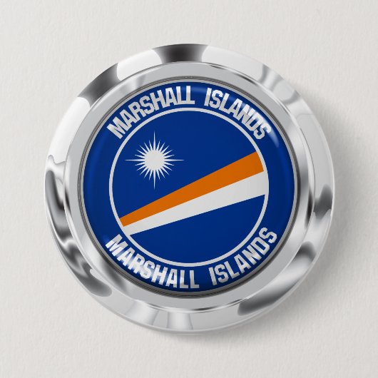 Marshall Islands Round Emblem Ronde Button 7,6 Cm (Voorkant)