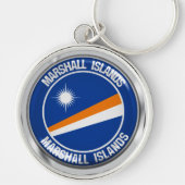 Marshall Islands Round Emblem Sleutelhanger (Voorkant)