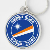 Marshall Islands Round Emblem Sleutelhanger (Voorkant)