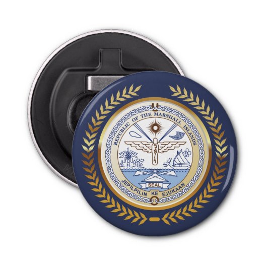 Marshall Islands Seal Button Flesopener (Voorkant)