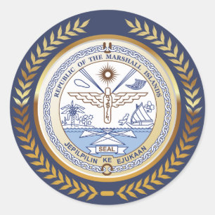 Marshall Islands Seal Ronde Sticker