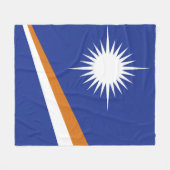 Marshall Islands vlag Fleece Deken (Voorkant (Horizontaal))