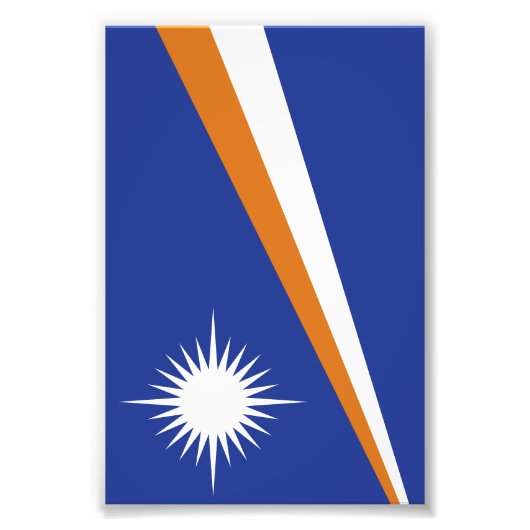 Marshall Islands vlag Foto Afdruk (Voorkant)