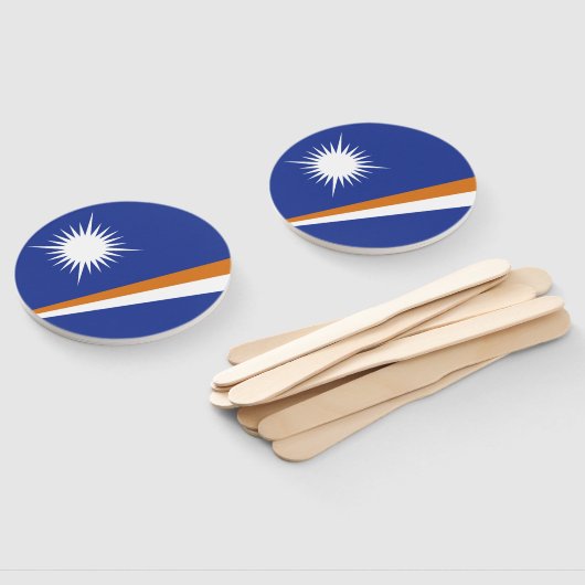 Marshall Islands vlag Handwaaier (Niet-gemonteerd)