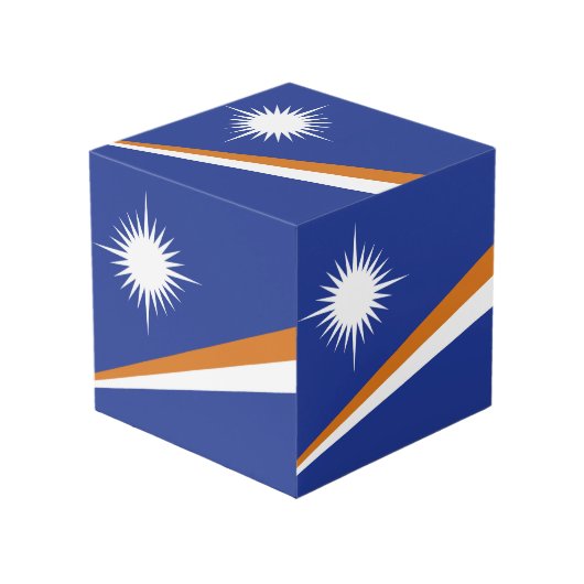 Marshall Islands vlag Kubus (Voorkant hoekig)