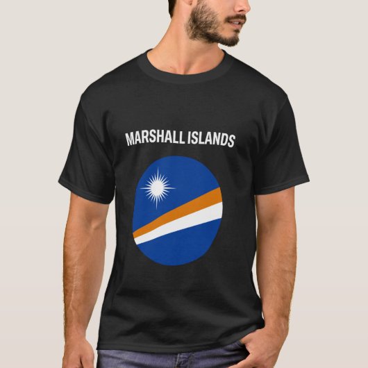 Marshall Islands Vlag Modern T-shirt (Voorkant)