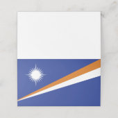 Marshall Islands vlag Plaatskaartje (Buitenkant ongevouwen)