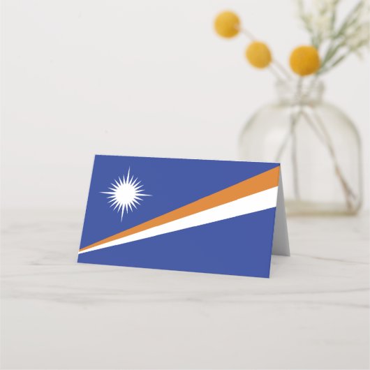 Marshall Islands vlag Plaatskaartje (Voorkant)